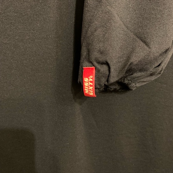 Miss Sixty Black V-neck Long Sleeve Jarod Dress Size Medium. - Picture 4 of 5